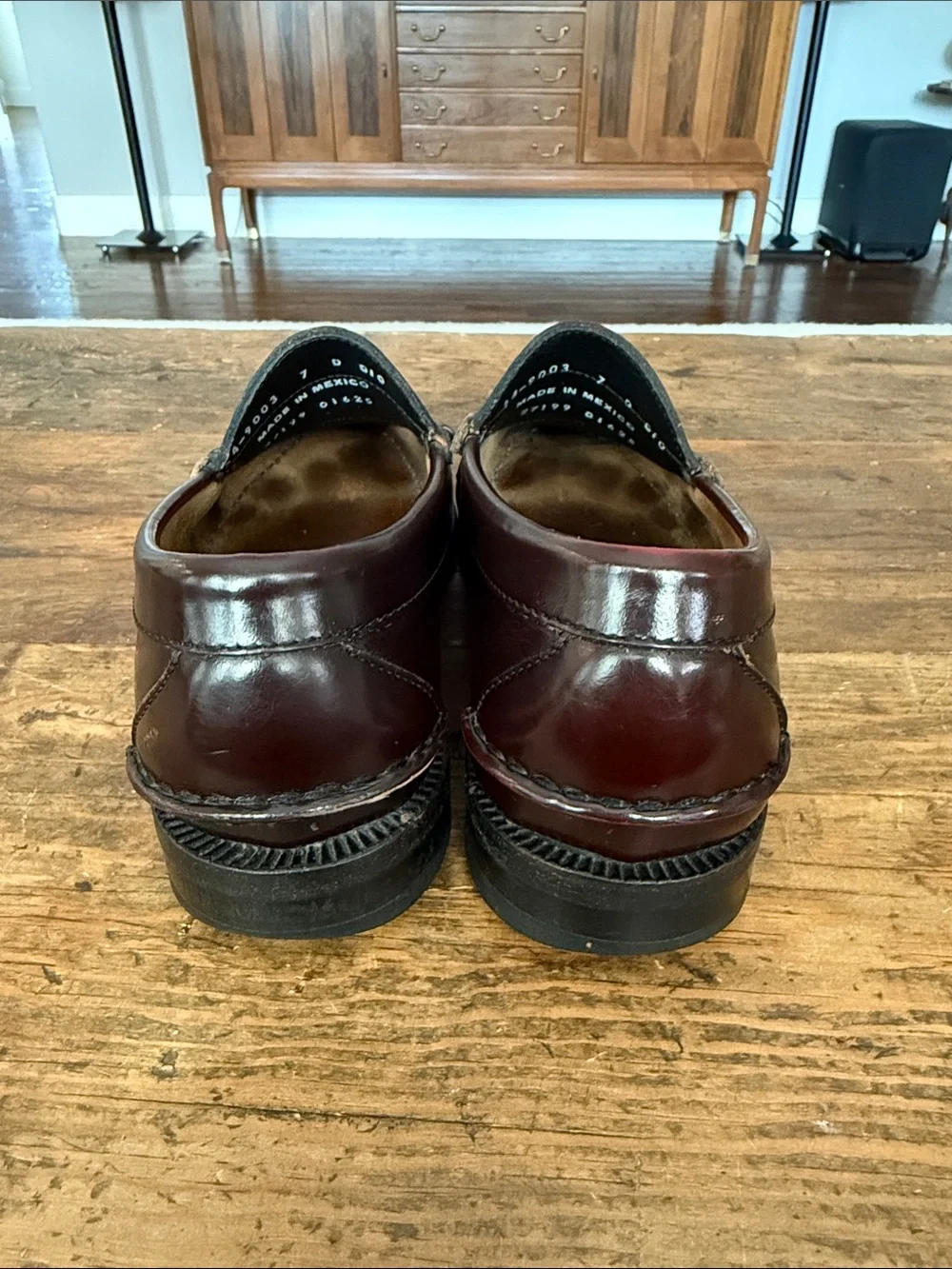 Johnston & Murphy Burgundy Leather Classic Penny Loafers Size 7D